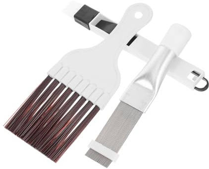 Angoily 3pcs Air Conditioner Fin Cleaning Comb Wire Brushes for Condenser Radiator Cooling System Coil Comb Air Conditioner Cleaner Brush for Home Car