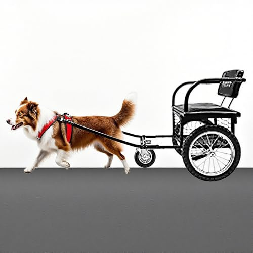 All-Terrain Hundezugwagen mit Fußbremse, Abnehmbarer Anhänger & Sitz für Hunde bis 10-60kg (22-132lb). Mit Zuggeschirr für Camping, Wandern und Outdoor-Aktivitäten(Size:40-60kg,Color:Große Hunde)