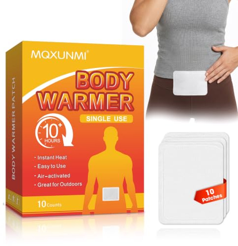 MQXUNMI 10 Pcs Period Heating Pad for Cramps, Air Activated Menstrual Heat Patches for Feminine Care - Portable Disposable, 10 Hours Long Lasting Warmth