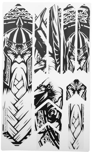 Toddmomy PVC Bike Frame Protection Sticker, Protective Film for Mountain & Road Bike, Black Frame Decal, 1 Pack