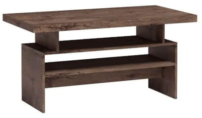 Masseno Couchtisch ZERI, Braun, 120x60x60cm, Modern Wohnzimmertisch für Couch, rechteckig Beistelltisch, Laminierte Spanplatte