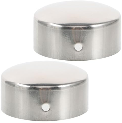 KHBUAB Rohrstopfen Handlauf Endkappen Edelstahl 60mm 2 Stück Rund für Außentreppe und Zaunpfosten als Schutzkappen