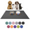 SanoZoo® Napfunterlage - Öko-TEX - Made in Germany - rutschfeste Futtermatte für Hunde & Katzen 30x40cm Grau, wasserfest