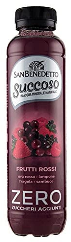 San Benedetto, Succoso Zero ai Frutti Rossi, 400 ml Bevanda Leggera e Dissetante in Acqua Minerale Naturale, Senza Zuccheri, Conservanti Coloranti e Glutine