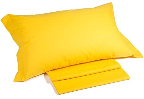 Caleffi Cotone Tinta Unita Bettwäsche-Set, Baumwolle, Sonnengelb, Einzelbett