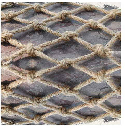 LYRWISHLTD Hanfnetz Anti-Fall-Netz Jute Hanf-Netz Kletternetz Kinder Schutznetz Gartenschutznetz NatüRliches Dekoratives Jute-Hanf-Netz Vogel Kletternetz Gartenschutznetz Dia 8mm,10mm