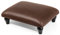 Kleiner Fußhocker Ottomane mit stabilen Holzbeinen, gepolsterter Fußhocker, gepolsterte Fußstütze, Tritthocker für Hochbetten, Sitzstuhl, Couch, Sofa, Terrasse, Schlafzimmer, Wohnzimmer, Büro (Braun)