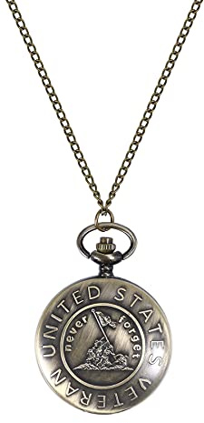 Silverora Vintage Taschenuhr für Herren Damen Arabische Ziffern Quarz Taschenuhr Anhänger Damenuhr mit Kette Weißes Zifferblatt für Weihnachten