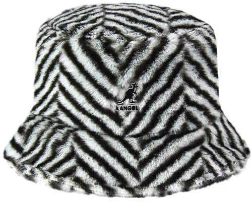 Kangol Chapeau en Tissu Faux Fur Check Bucket Femme/Homme - pour Femme avec Doublure Hiver Automne-Hiver