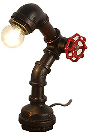 Lámpara de Mesa Plancha Tabla arte de la lámpara Loft antiguo retro del metal de la pipa de agua industrial lámparas de escritorio noche de la lámpara de lectura del robot estadounidense Luces de Noch