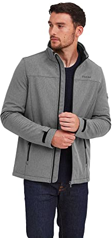TOG 24 Feizor Leichte Herren-Softshelljacke, winddicht, wasserabweisend, mit Reißverschluss, dunkelgrau, XXXXL