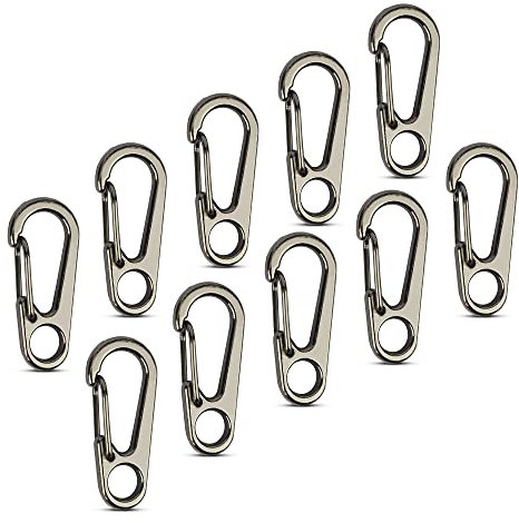 NEU AMZoutdoor® 10x SF Aluminium Karabiner | Mini Karabiner | Haken für Camping Reisen Wandern | Schlüsselanhänger | Outdoor Ausrüstung | Minikarabiner | Minicarabiner | Karabinerhaken