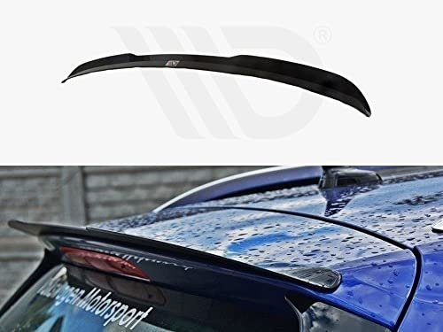 Maxton Design Spoiler Flügelverlängerung Glanz Schwarz ABS kompatibel mit VW Golf MK7 R / MK7.5 R Kombi (2013-2019)