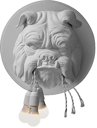 Jadssox Bulldog Wandleuchte Licht Tier Harz freiliegende Wandleuchte, kreative Wohnkultur Wandhalterung Beleuchtungskörper Art Deco Wandleuchten für Wohnzimmer Schlafzimmer Restaurant