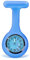 SibyTech Schwesternuhr Ansteckuhr fob,Silikon mit Pin/Clip,Glow Pointer im Dunkeln,Infektionskontrolle Design,Analog-digital,Quarzwerk,Arzt Sanitäter medizinische Brosche Fob Uhr Dunkelblau