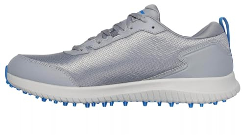 Skechers Max Fairway 4 - Zapatos de golf ligeros sin clavos para hombre, Gris/ Azul, 43 EU