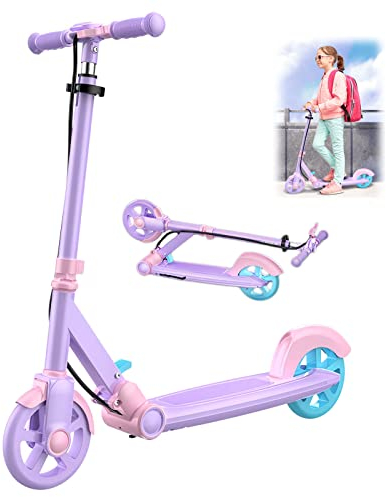 Bueuwe Big Wheel Scooter Kinderroller mit Ständer, City Roller Kinder 6 Jahre, Klappbar Tretroller Erwachsene, Cityroller für Mädchen, Höhenverstellbar, Belastung 100 kg