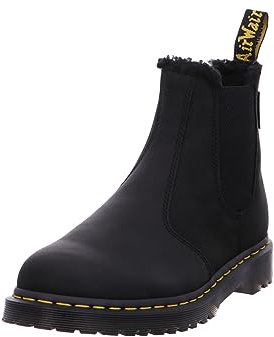 DR. MARTENS Herren Chelsea Boots, Black Archive Pull Up & Black Borg Fleece, 41 EU