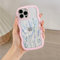 QLTYPRI für iPhone 13/iPhone 14 Hülle Transparent Handyhülle mit Aesthetic Lavender Blumen Muster Silikon Case Süßes Wellen Design Dünne Stoßfest Cover für Frauen Mädchen Schutzhülle-Rosa