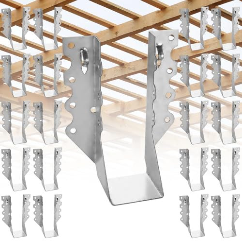 ACXFOND 30Pcs 2x6 Joist Hangers for Wood, 18 Gauge Galvanizing Face Mount Joist Hangers, Joist Hanger 2x6 Hurricane Ties Brackets for Rafters for Floor Deck, Ceiling Joists, Wood, Roofs