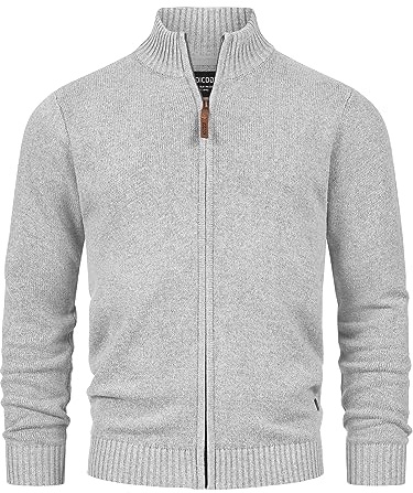 Indicode Herren INLut Strickjacke Cardigan aus 70% Recycelter Baumwolle
