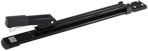 Niedlicher Hefter Einfach zu ladender Hefter mit langem/drehbarem Arm, Metall-Spezial-A3/A4-Nähmaschinen-Heftklammerverlängerungs-Hefter. Neuheit Bürobedarf