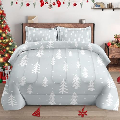 WeCozy Queen-Size-Weihnachts-Bettwäsche-Set mit Bettlaken, 3-teiliges