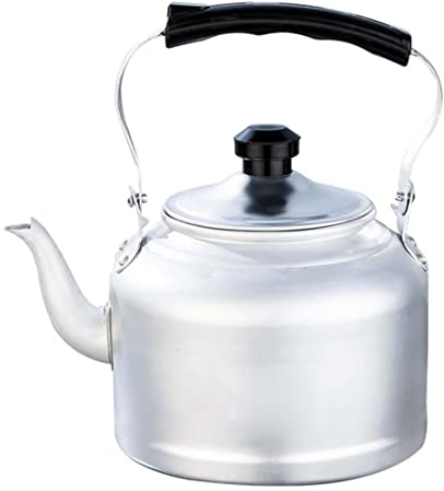 LSQXSS Bouilloire en aluminium épaissie, théière de grande capacité 2L-4L pour cuisinière à charbon, cuisinière à gaz, bec long domestique, bouilloire à eau avec poignée en bakélite anti-brûlure