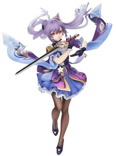 Jiumaocleu Keqing Figur Statue - 24 cm Anime Skulptur, Cartoon Spiel Charakter Actionfigur, Handgemachte Sammlerstück Neujahrsgeschenke