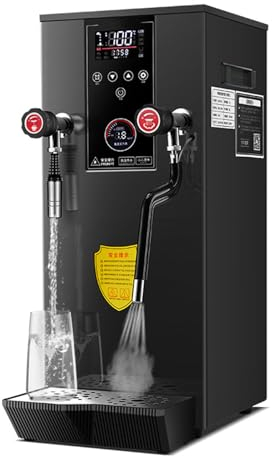 KHZKHC Espumador De Leche De Vapor Comercial De 3000 W, Máquina De Espuma De Café Totalmente Automática, con Capacidad De 12 L, Pantalla LED para Café Expreso, Té, Cafetería, Postre, Hotel, Leche