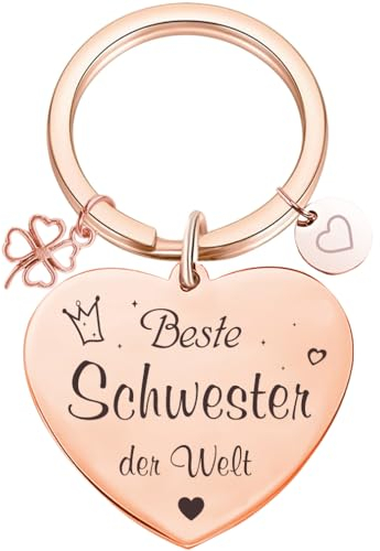Tecreo Schwester Geschenke, Schwester Schlüsselanhänger, Beste Schwester der Welt -Schwester Geschenke zum Geburtstag, Graduierung Geschenke für Schwester