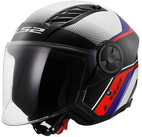 LS2 OF616 Casco Airflow II Rush White Blue Red Lucido L Nuova Omologazione
