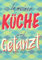 Tushita Geburtstagskarte Küchen-Motiv | Retro Design Postkarte mit Tanzen & Sprüchen | Farbenfrohe Deko & Geschenkidee | Vintage Typografie für Wohnkultur, Spaß & Lebensfreude | Motivationsspruch