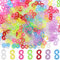 SUNNYCLUE 1 Box 1400Pcs Plastic S Clips Loom Bracelet Connectors Rubber Band Loom Band S Clips Colorful Clear S Hook Bracelets Clasps Plastic Connector Refills Supplement Kit for Jewellery Making Kits