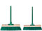 Sweeping Brush Head with Handle PVC Bristle Outdoor Broom Garden Sweeper GREEN (40cm)