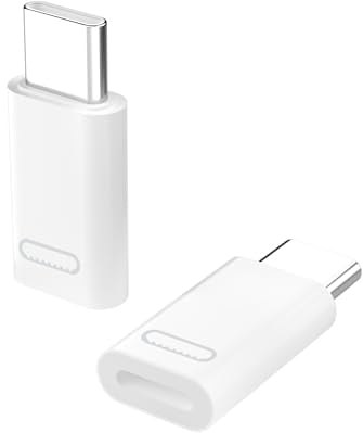 Lightning Buchse auf USB-C 35WAdapter, 2 Stück USB-C Stecker auf Buchse Adapter Kompatibel mit iPhone 15/16 Pro Max/15 Plus, für Schnell Laden, Nicht für Audio