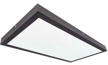 Panneau LED Kisongo surface 24W 6000K noir 60x30cm