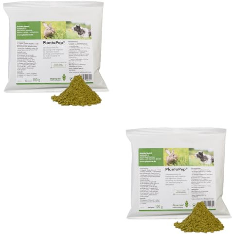 PlantaVet PlantaPep | Paquete doble | 2 x 100 g | pienso completo para liebres y roedores | Para el suministro completo en caso de necesidad | con una mezcla regional de hierbas