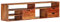 Iiaky TV-Schrank 140x30x35 cm Wohnwand Wohnzimmer Fernseher Schrank TV MöBel TV Sideboard TV Unterschrank Massivholz Akazie