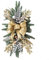 LVYXON Ghirlanda natalizia per scale, illumina le scale natalizie, ornamenti decorativi per scale di Natale, senza fili, pre-illuminato a LED, per porta d'ingresso, scale, portico, esterno (oro)