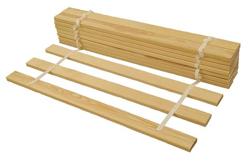 PROSBUD Lattenrost Rolllattenrost Rollrost Bettrost Aus Holz 90x200 cm Kiefernholz Holzlatten 17 Leisten Naturfarbe 120 kg Belastbar Robust Stabil