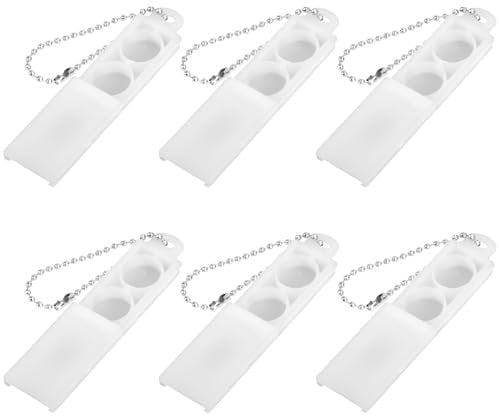 6pcs Hearing Aid Battery Cases, Plastic Hearing Aid Batteries Caddy with Keychain Portable Storage Box Practical Carry Case for 312 Battery