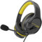Gaming Headset for Xbox One, PS5, PS4, PC, Sega Game Gear and Other Devices with 3.5mm Audio Jack, plug and play, Gaming Headphones for Nintendo Switch with Clearing Mic, Folding Desig (Yellow)
