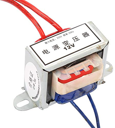 Transformateur de Puissance Unique Transformateur de Puissance EI d'isolement à Basse Fréquence Transformer AC 12V / 24V Tension de Sortie 3W Entrée 220V 50Hz de électrique avec Premium (12V)