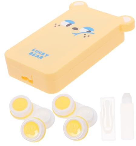 OATIPHO 1 Ensemble Boîte de Rangement pour Lentilles de Contact Étui Portable pour Lentilles avec Design Mignon Accessoire pour Transport