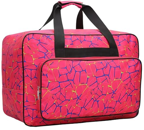 Ssguopte Sewing Machine Case Tote Bag 15x10x7 Nylon Carry On Bag with Front Pockets and Handles, Universal Padded Storage Travel with Smooth Zipper for Most Standard Sewing Machine