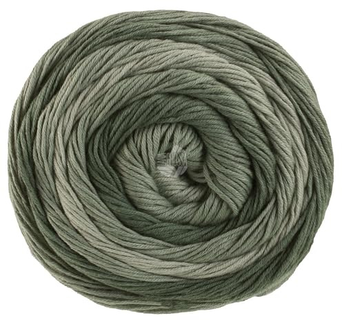 LANA GROSSA Gomitolo Tono | Wolle in dezenten Ton- in-Ton Farbverlauf in fruchtigen Farben | Handstrickgarn aus 100% Baumwolle (Bio) |100g Wolle zum Stricken & Häkeln | 360m Garn FB 1044