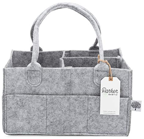Parker - Organizador de pañales para bebé - Contenedor de almacenamiento para guardería y organizador de coche para pañales y toallitas de bebé