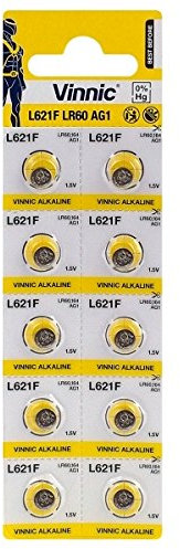 Lot de 20 Piles VINNIC AG1 L621F LR60 364 ALCALINE 1,5V