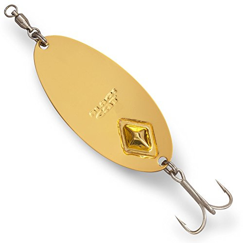 Black Cat Battle Spoon 10cm - Wallerblinker zum Spinnfischen auf Wels, Welsblinker zum Spinnangeln auf Waller, Blinker, Spinnköder, Gewicht:45g, Farbe:goldfarben